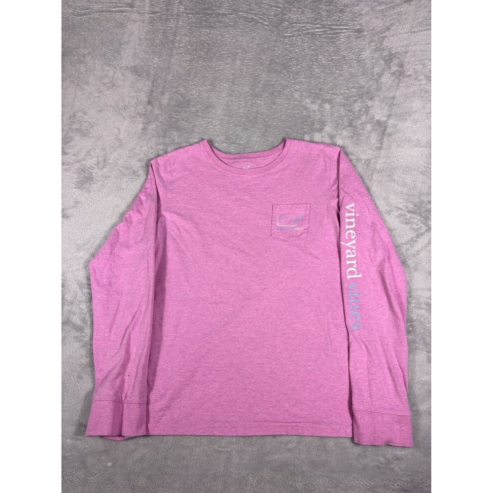 Vineyard Vines T-Shirt Womens L Pink Crew Neck Long Sleeve All Seasons
